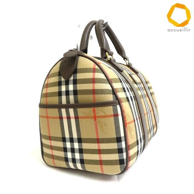 ab バーバリー BURBERRY ボストンバッグ ハンドバッグ ノバチェック