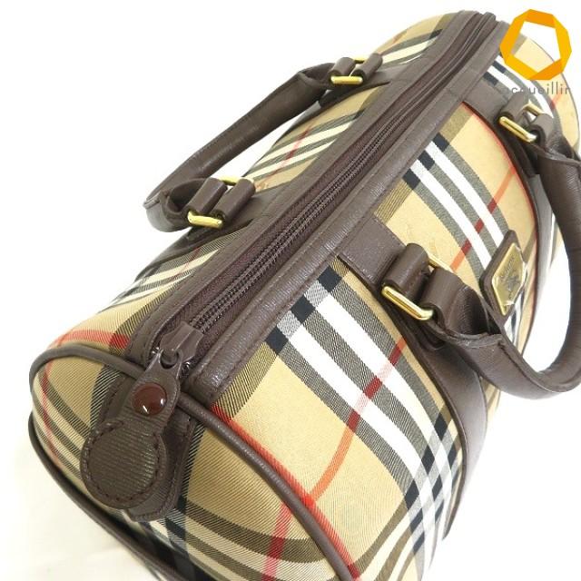 ab バーバリー BURBERRY ボストンバッグ ハンドバッグ ノバチェック