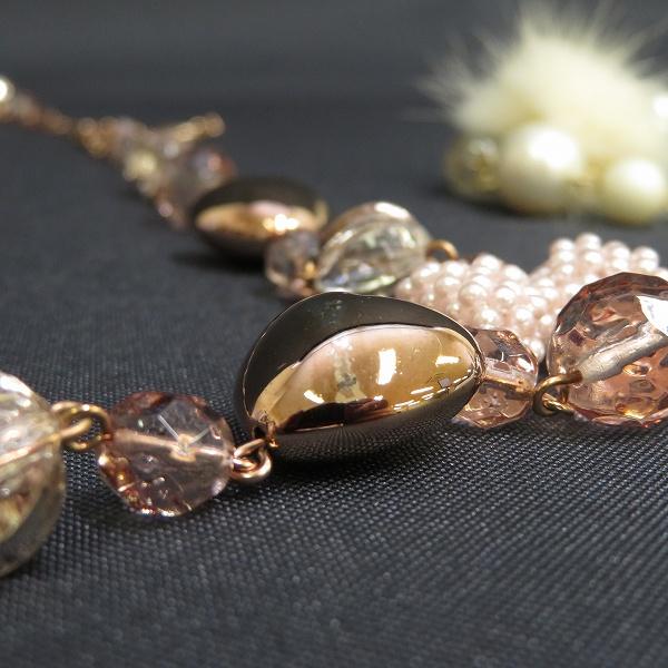 #ae TO BE CHIC トゥービーシック ロング ネックレス 3点 セット まとめ パール調 リボン ファー ハート パーティー 二次会 944877 k01 |  | 06