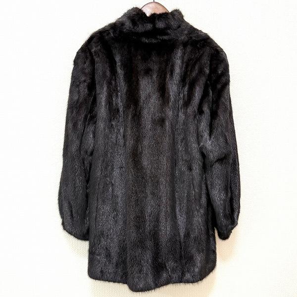wnc ランブルトン オンワード Rambulton ONWARD コート L 黒系 毛皮