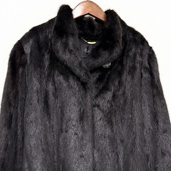 wnc ランブルトン オンワード Rambulton ONWARD コート L 黒系 毛皮