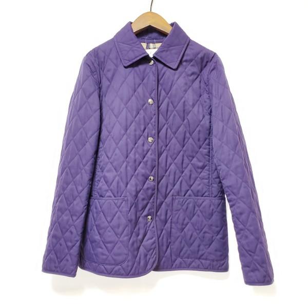 wnc バーバリー BURBERRY コート 38 紫 ジャケット 中綿 キルティング