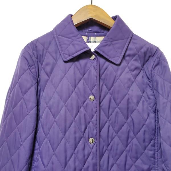 wnc バーバリー BURBERRY コート 38 紫 ジャケット 中綿 キルティング