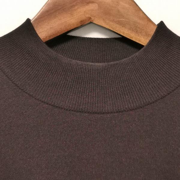 anc レリアン Leilian ニット・セーター 長袖 ハイネック 無地 13+ 茶