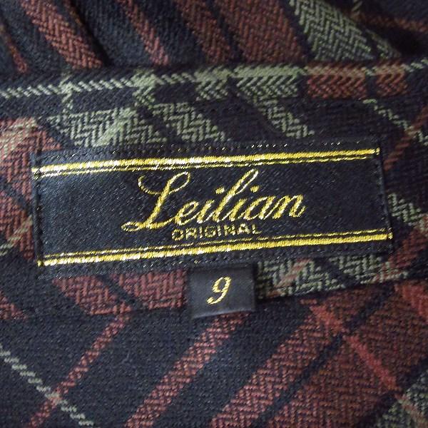 wnc レリアン Leilian シャツ・ブラウス 9 黒 緑系 茶系 チェック 日本