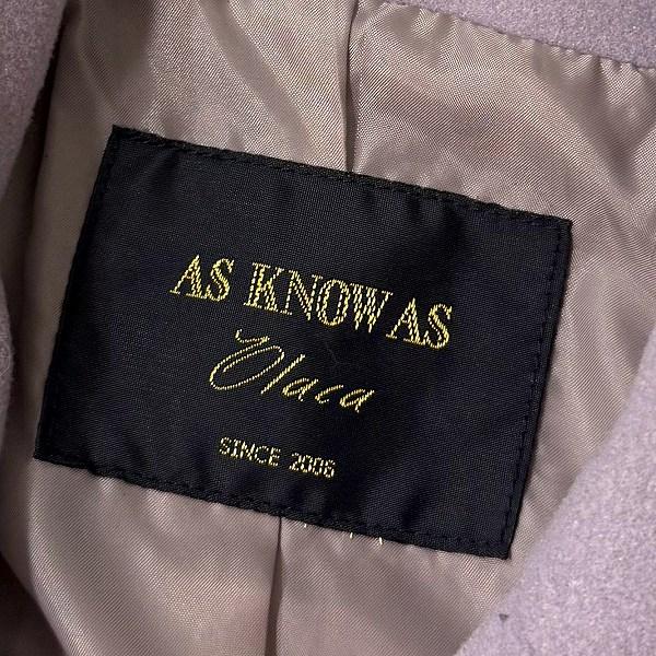 wnc アズノゥアズオオラカ AS KNOW olaca コート 3 薄紫 ロング