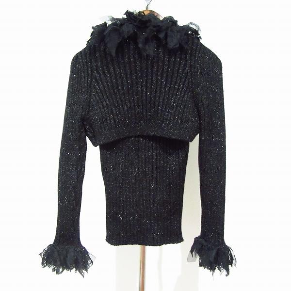 エポカ　ニット　40サイズ　ブラック エポカ 半袖セーター EPOCA(エポカ) 半袖セーター サイズ40 M - サイズ