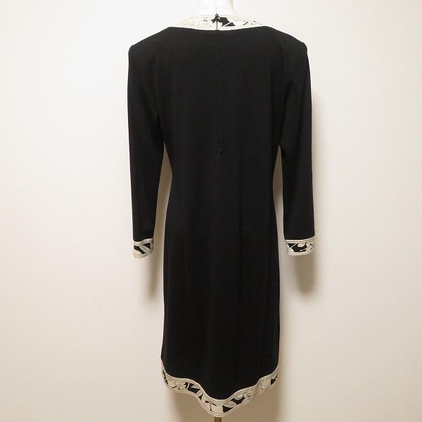 レオナール 花柄 長袖 ワンピース チュニック ウール シルク