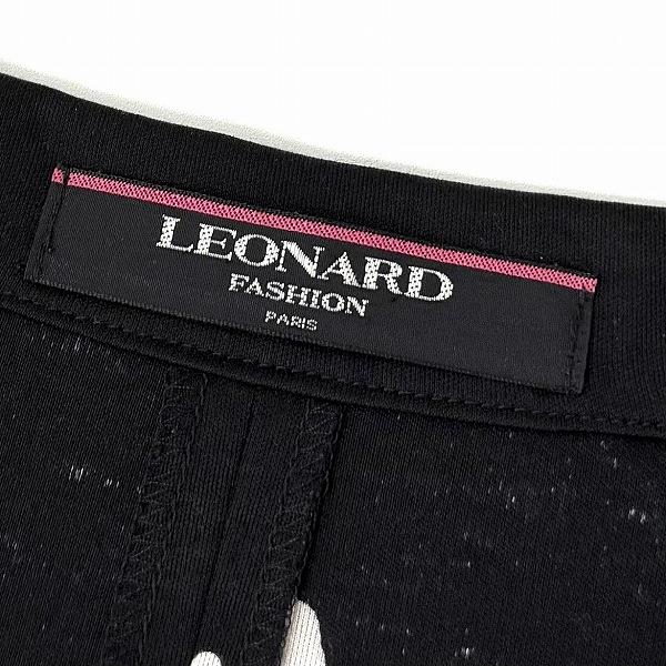 【新品】レオナール LEONARD コート 薄手 ジャケット 黒 花柄 匿名配送 anc レオナール LEONARD ジャケット M 黒 白 花柄 薄手