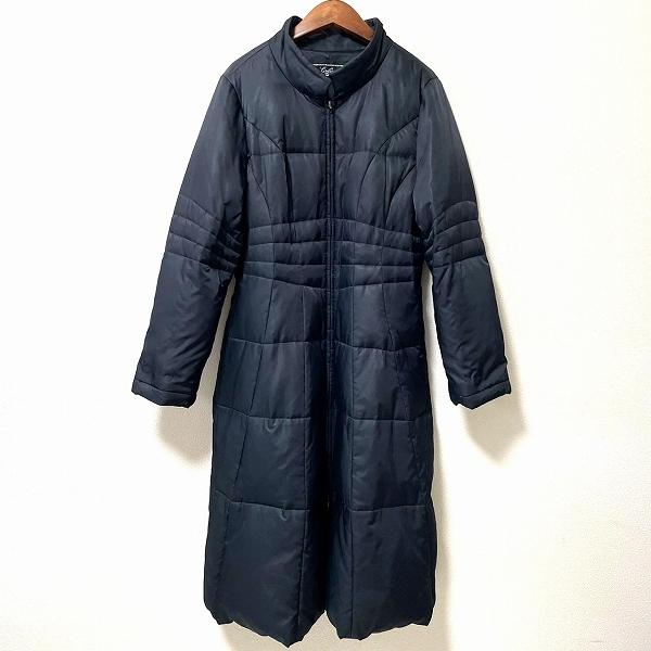 Leilian レリアンダウンコート　リアルファー　 9号 wnc レリアン Leilian コート 9 黒 ダウン ジップアップ フォックス