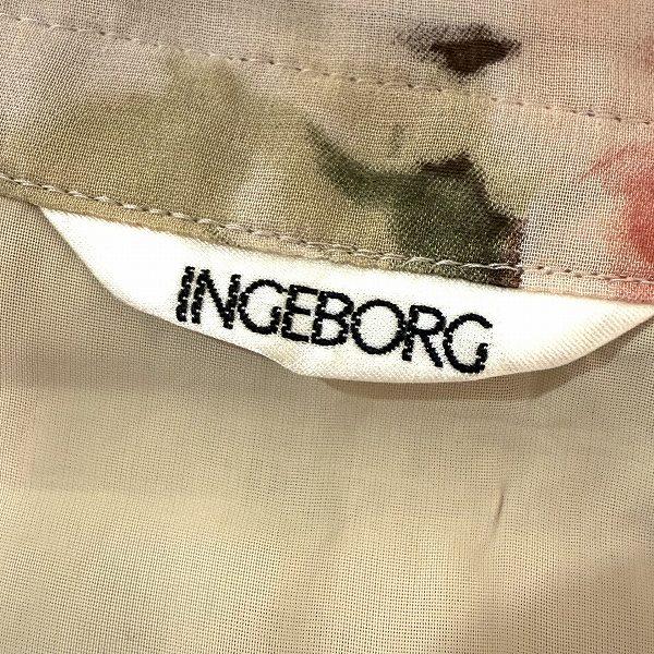 anc インゲボルグ INGEBORG ワンピース 9 ベージュ系 ピンク 緑 花柄 