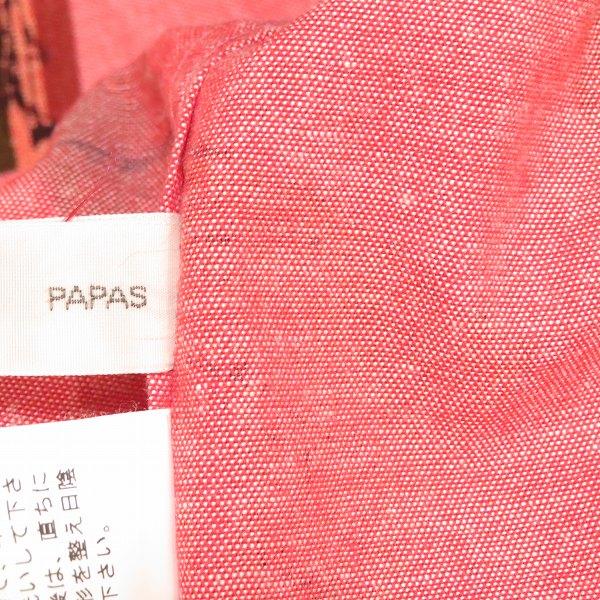 PAPAS（パパス） #snc 半袖シャツ M ピンク系 手紙柄 美品 メンズ