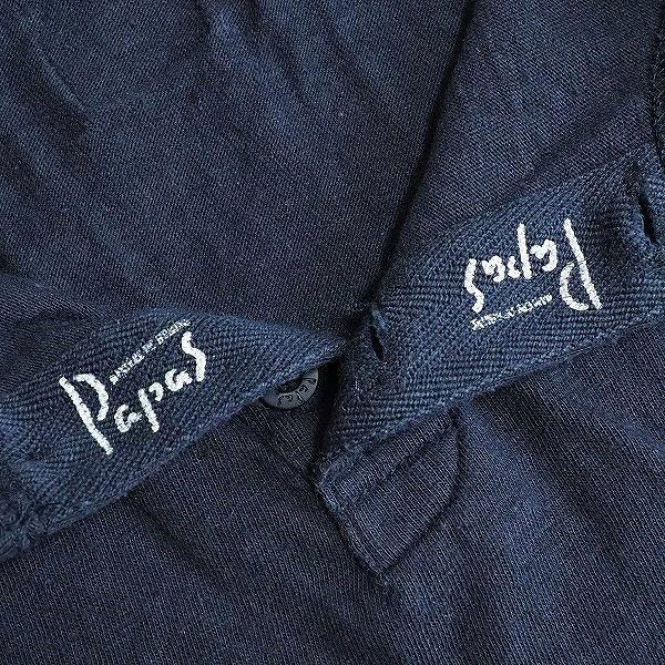 PAPAS（パパス） #snc カットソー Tシャツ 48 濃紺 半袖 ワッペン