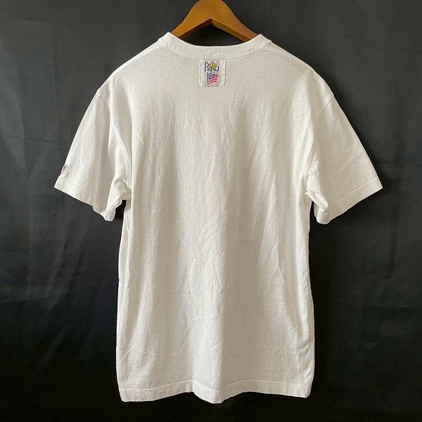 PAPAS（パパス） #snc カットソー M 白 Tシャツ 半袖 プリント ロゴ 魚