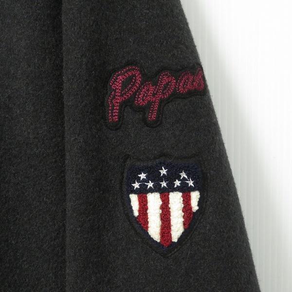 wnc パパス Papas ブルゾン スタジャン M チャコールグレー レザー使い