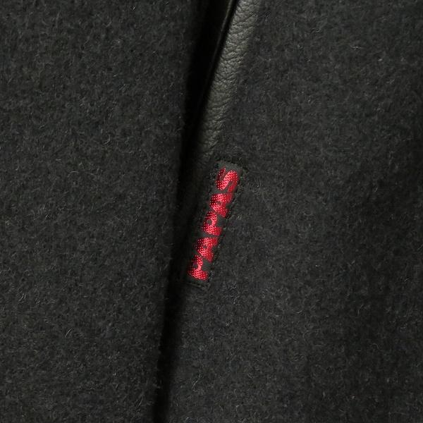 wnc パパス Papas ブルゾン スタジャン M チャコールグレー レザー使い