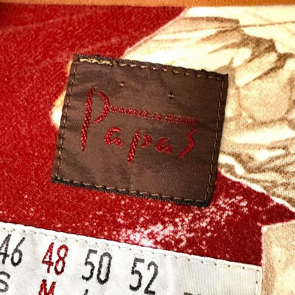 wnc パパス Papas ジャケット M オレンジ 赤 ベージュ ダウン