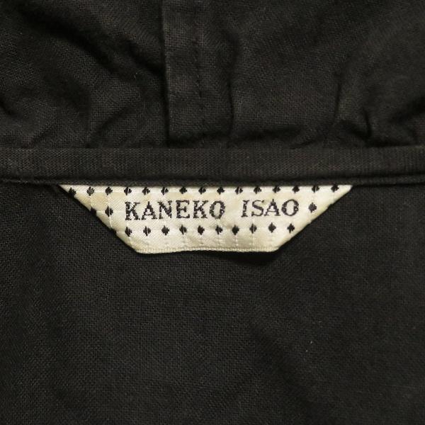 anc カネコイサオ KANEKO ISAO ワンピース 黒系 ピコフリル フード付き