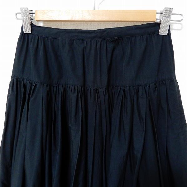 anc カネコイサオ KANEKO ISAO スカート フレア 黒 ピコフリル