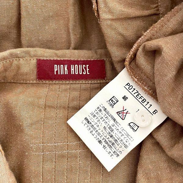 anc ピンクハウス PINKHOUSE シャツ・ブラウス 茶 ピコフリル リボン