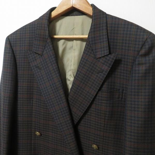 anc バーバリー BURBERRY ジャケット 深緑 黄色 D4B チェック 金ボタン