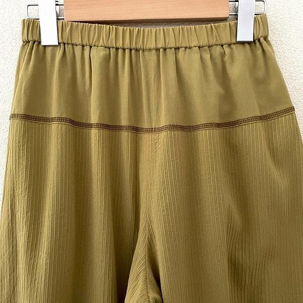 【美品】　エイココンドウ　イークラット　バルーンワイドパンツ　42サイズ anc イークラットE-clat エイココンドウ EIKO KONDO パンツ 42 黄緑系