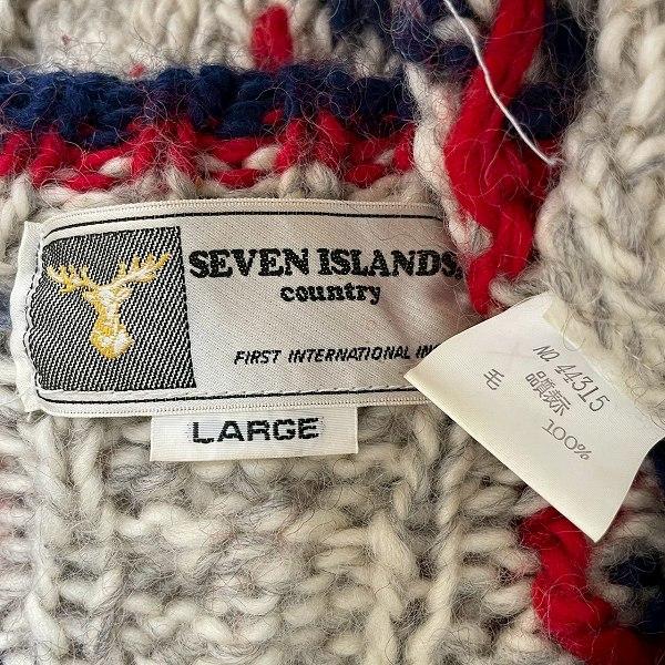 wxc セブンアイランド SEVEN ISLANDS カーディガン L アイボリー 