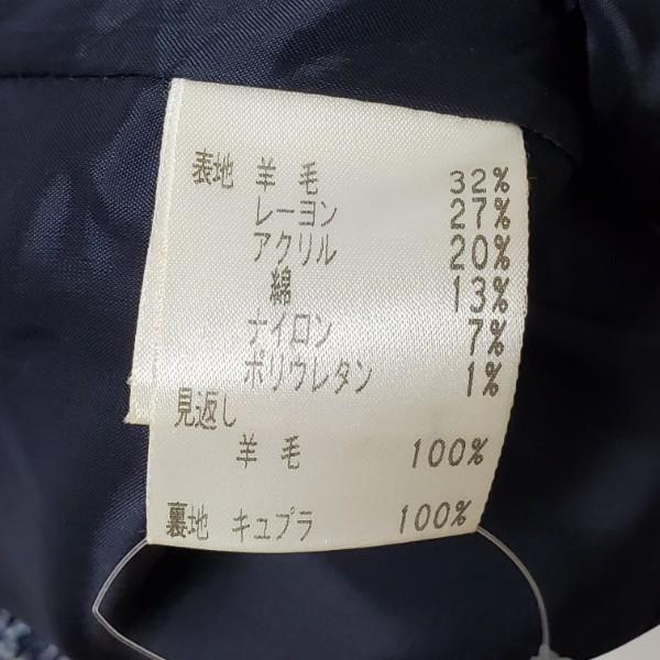 wnc ジュンアシダ junashida ジャケット 青系 ツイード スタンドカラー