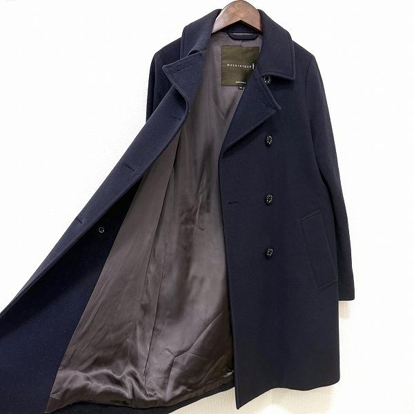 wnc マッキントッシュ MACKINTOSH コート 34 濃紺 ダブルボタン 小さい