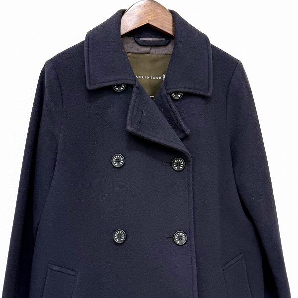 wnc マッキントッシュ MACKINTOSH コート 34 濃紺 ダブルボタン 小さい