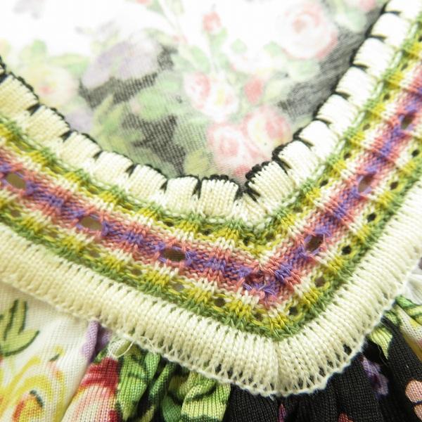 s レリアン Leilian カットソー チュニック 11 ベージュ系 マルチ 花柄 