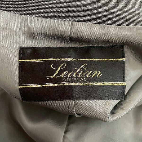 レリアン　シルクコート　9号　ベルト付き anc レリアン Leilian コート 9 グレー ステッチ ステンカラーコート
