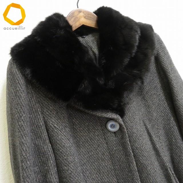 w マッサバルド masabardo ミンク付き カシミヤ ニット コート 3L 