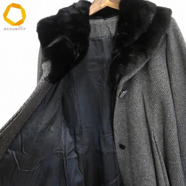 w マッサバルド masabardo ミンク付き カシミヤ ニット コート 3L 