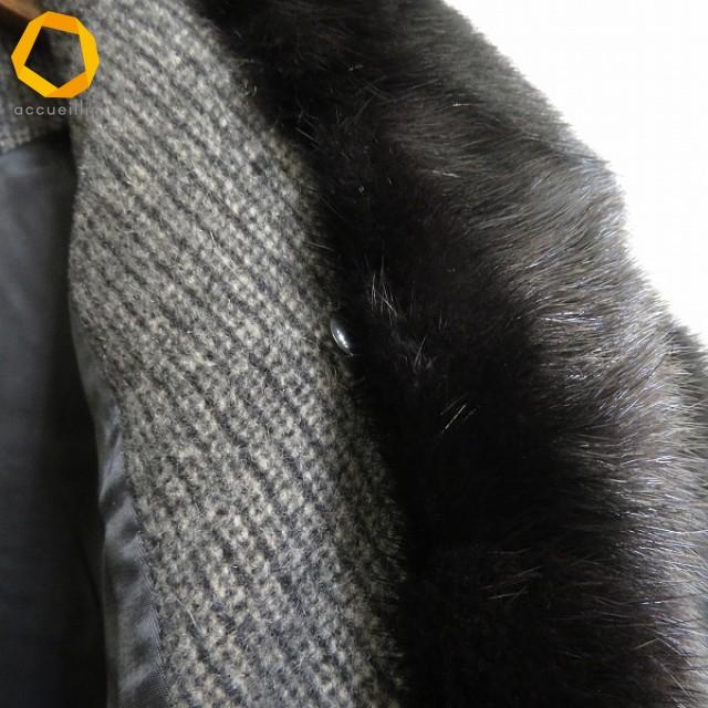 w マッサバルド masabardo ミンク付き カシミヤ ニット コート 3L 