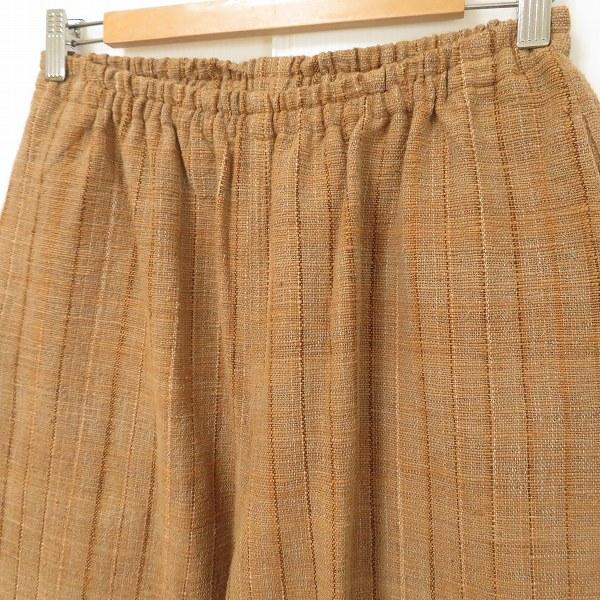 anc うさと ウサト USAATO パンツ 茶系 ストライプ レディース [952532