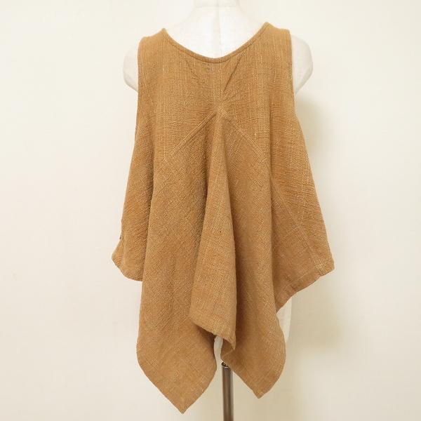 【うさとの服】トップス カットソー チュニック snc うさと ウサト USAATO カットソー チュニック 黄土色 ノースリーブ