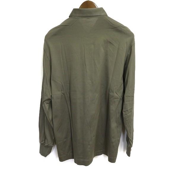a ダックス DAKS ポロシャツ L カーキ 長袖 カットソー 綿 100％ ワン