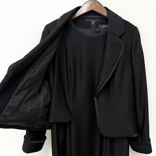 anc ランバン ノワール LANVIN NOIR ワンピーススーツ 42 黒