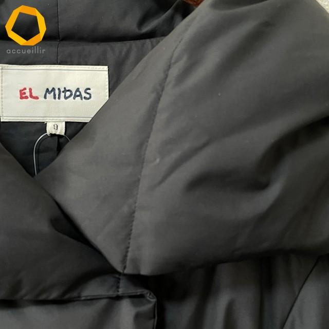 wnc エルミダ ELMIDAS ダウンコート 9 黒 ロング レディース [954156