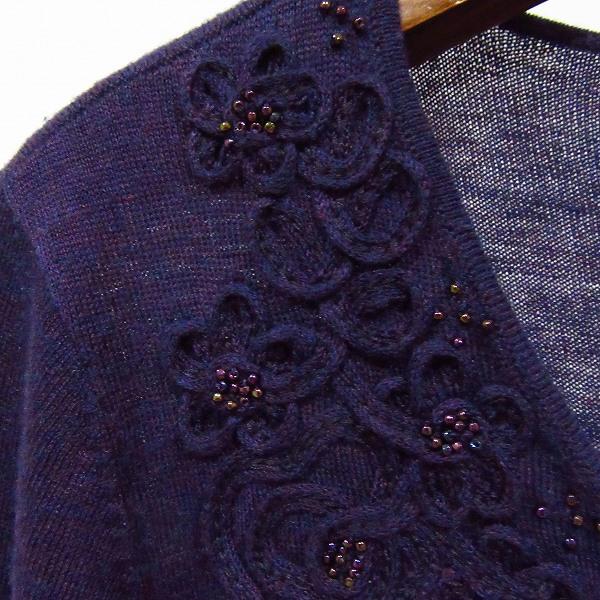 wnc インポートロッサ import Rossa ニット・セーター 42 紫系 花