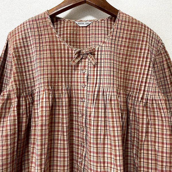anc カネコイサオ KANEKO ISAO セットアップ ツーピース ブラウス 茶系 