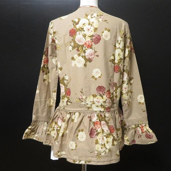 anc カネコイサオ KANEKO ISAO シャツ ブラウス ベージュ 花柄 バラ 