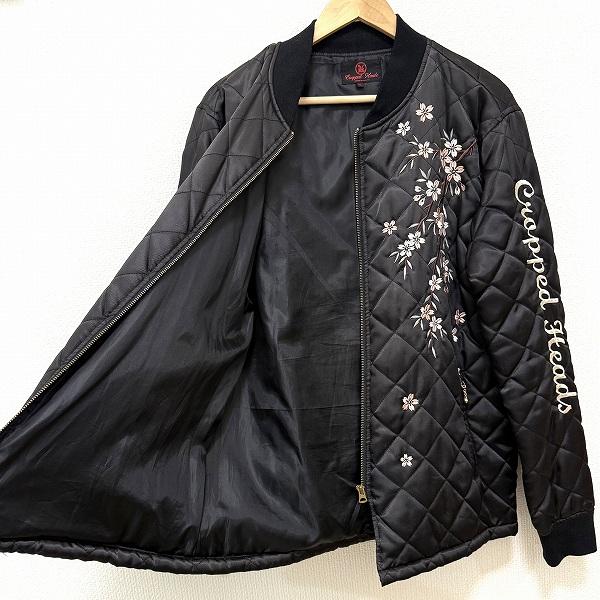 wnc クロップドヘッズ Cropped Heads ブルゾン XL 黒系 スカジャン