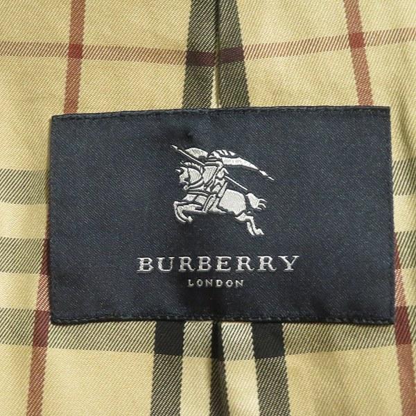 anc バーバリー BURBERRY コート ステンカラー 濃紺 シルク混 カシミア