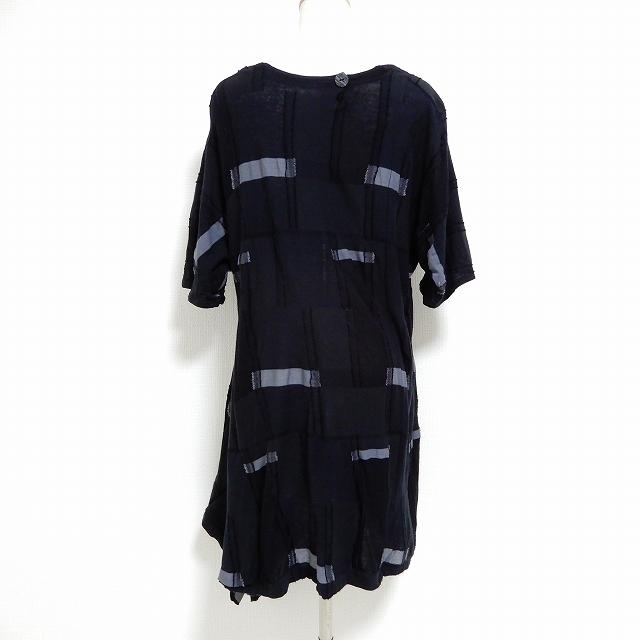 snc メフウセンソユニコ 芽風 チュニック 38 黒 グレー ドルマン 変形