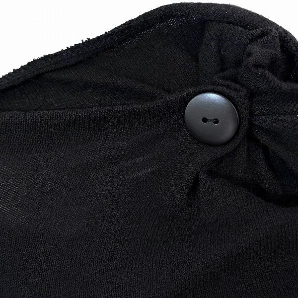 □美品センソユニコ芽風異素材モードカットソー長袖チュール黒