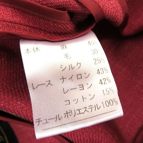 s レリアン Leilian ジャケット 13号 ピンク系 麻混 シルク混