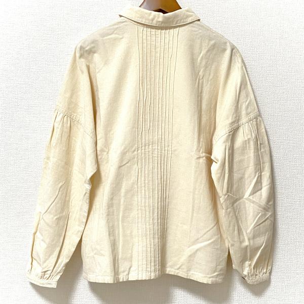 COTTON HOUSE Aya 細コーデュロイ 刺繍 ブラウス anc コットンハウス