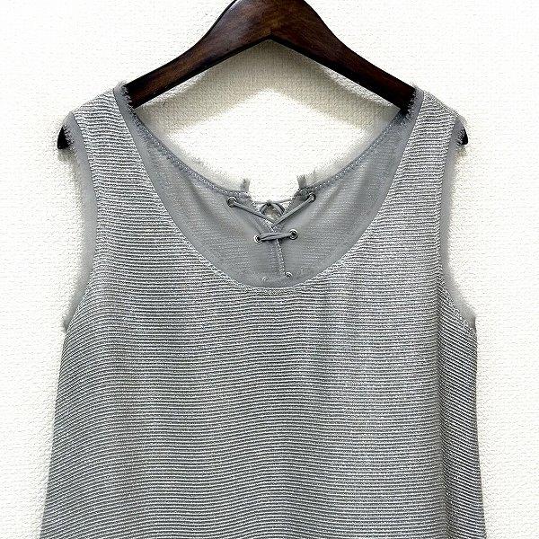 snc アドーア ADORE チュニック 38 グレー系 カットソー ノースリーブ 